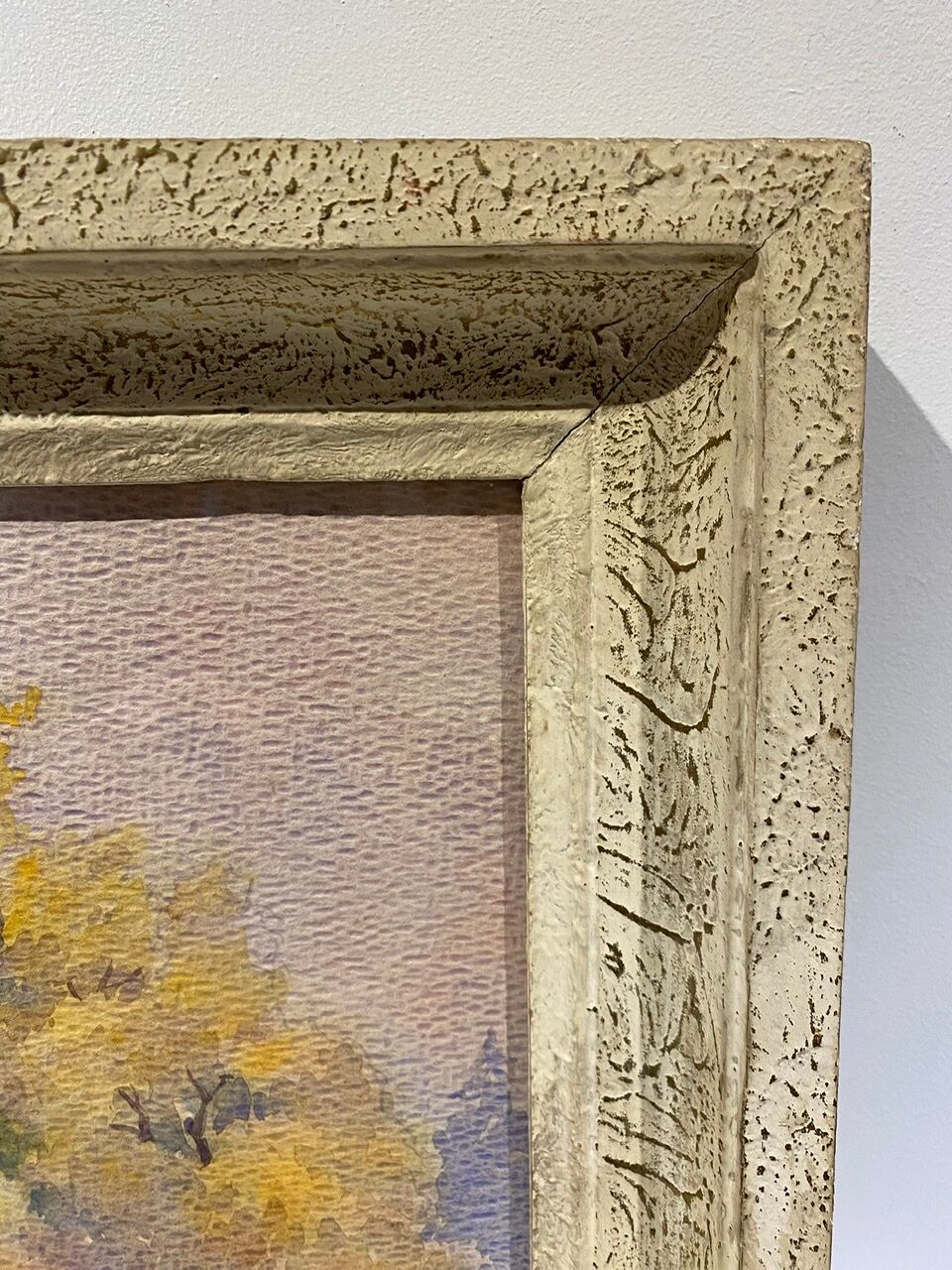Tableau ancien , paysage dans la nature, signé Andrée Bouchard ( 1903-2002)