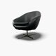 Vintage black armchair / lounge chair / 'Folke Jansson' armchair