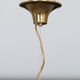 Extra Large Murano glass, handblown "frosted drop" pendant with brass detail