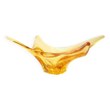 Amber crystal fruit bowl