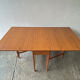Schreiber Mid-Century Modern vintage teak drop-leaf dining table, 1960s