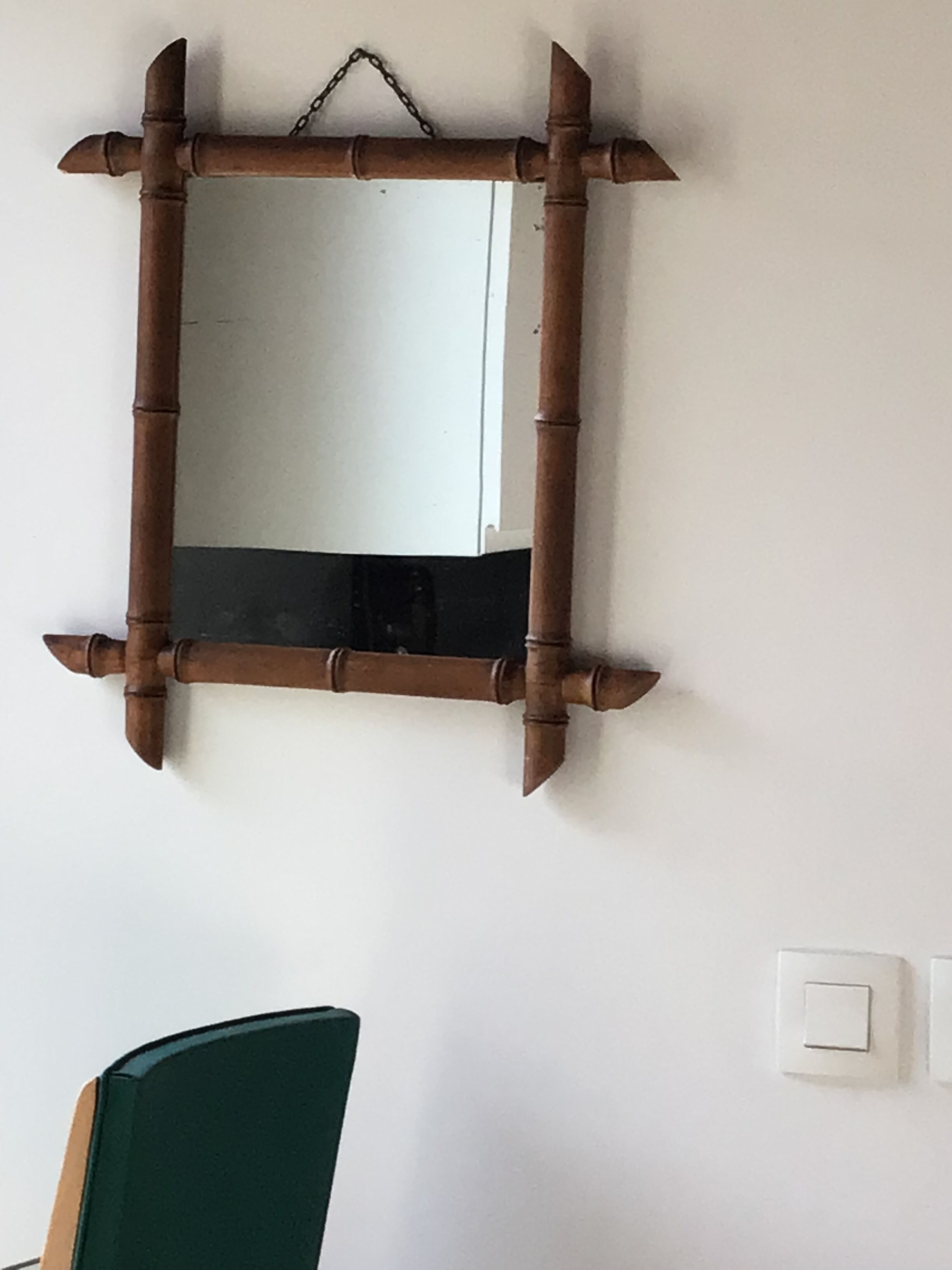 Mirror wood turned old bamboo