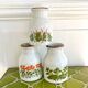 Vases en grès décor herbier
