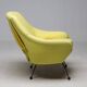 Chair Marco Zanuso Martingala - Bright yellow cotton fabric