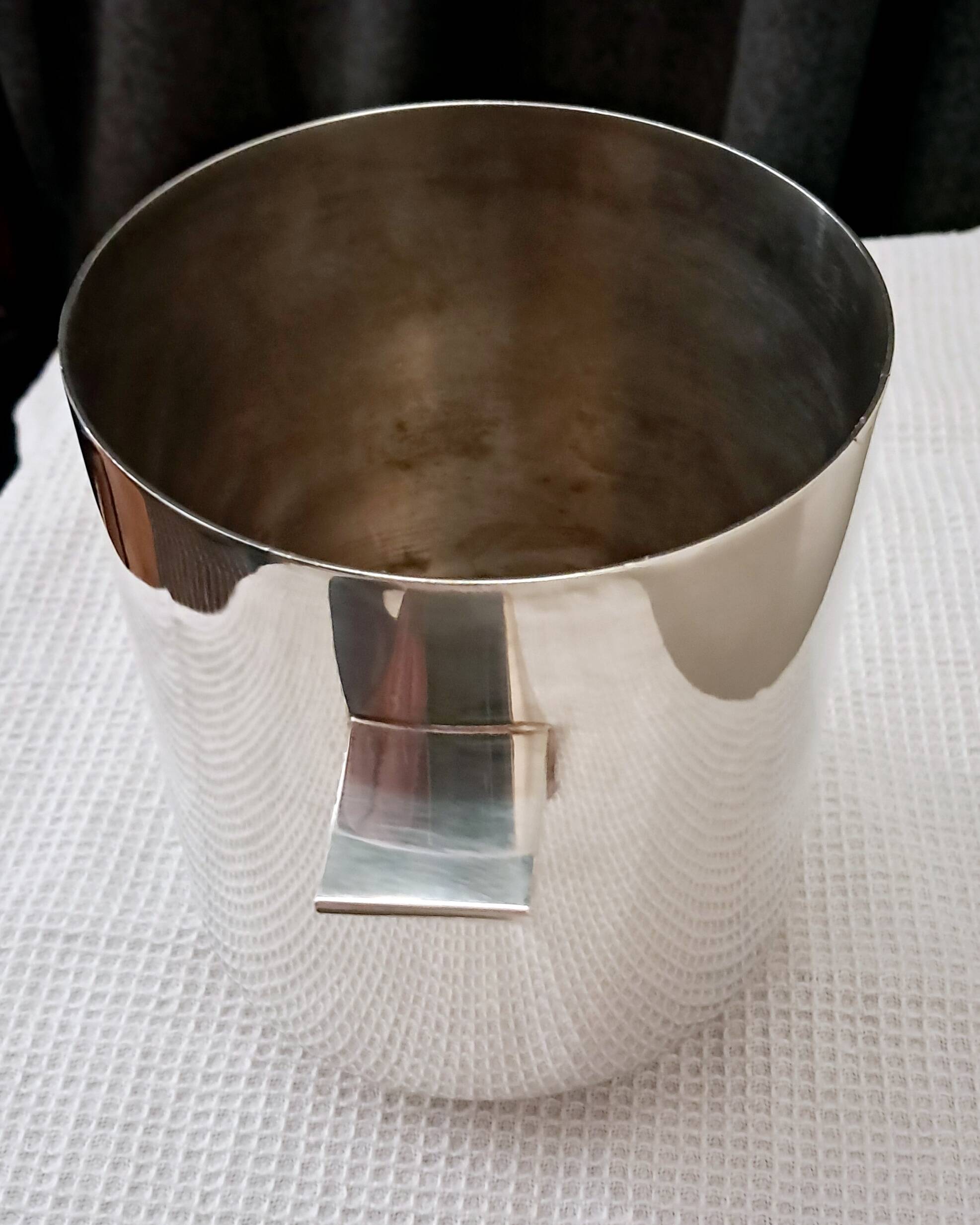 Silver Plated Champagne Bucket Wine Cooler Lino Sabattini Christofle France, 1960s