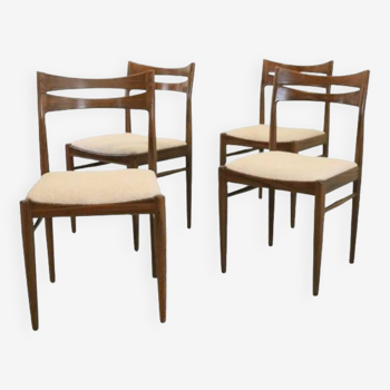 Set van 4 palissander stoelen 'Brome'