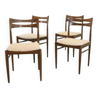 Set van 4 palissander stoelen 'Brome'