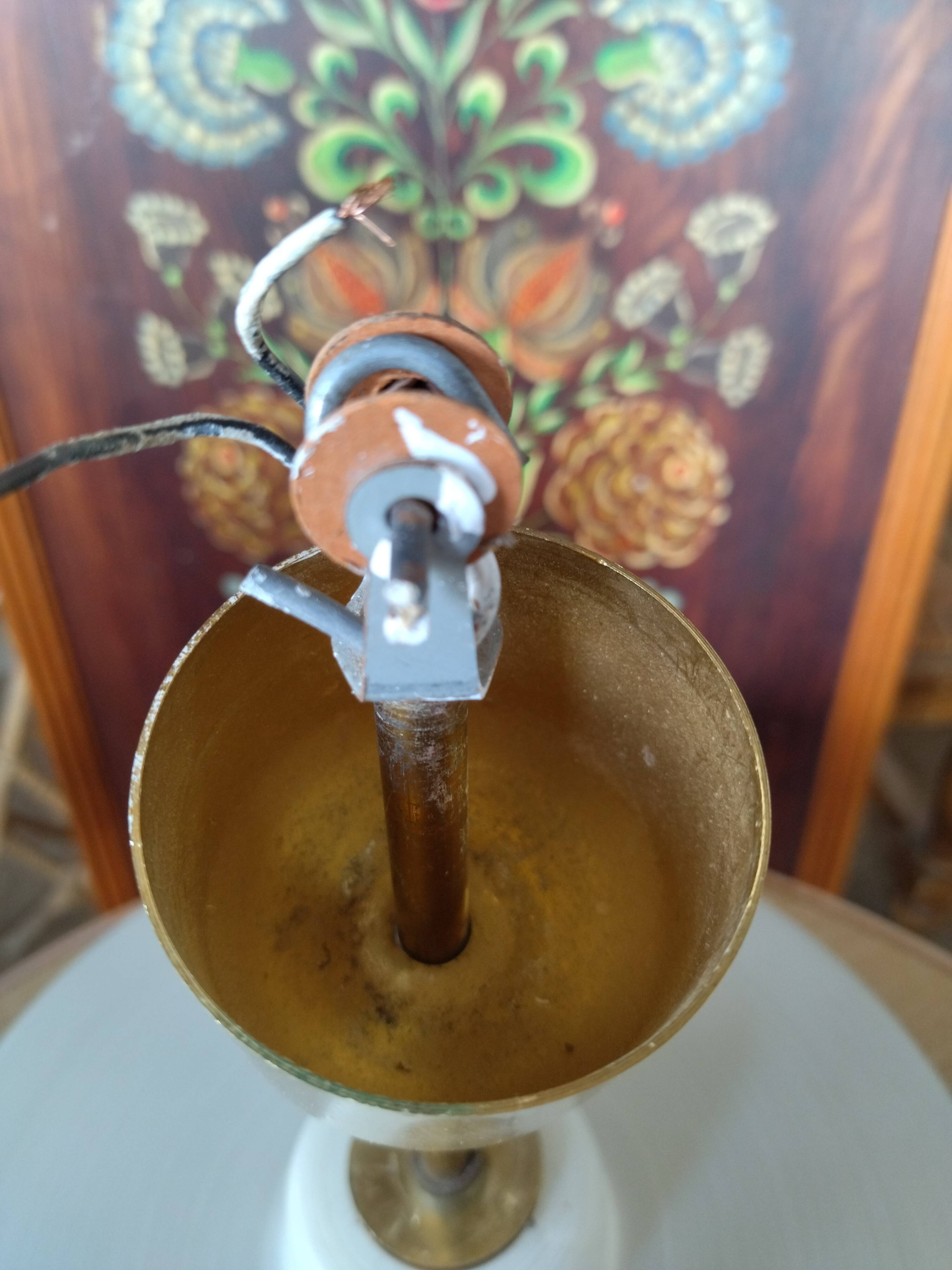 Glass hanging lamp 1950