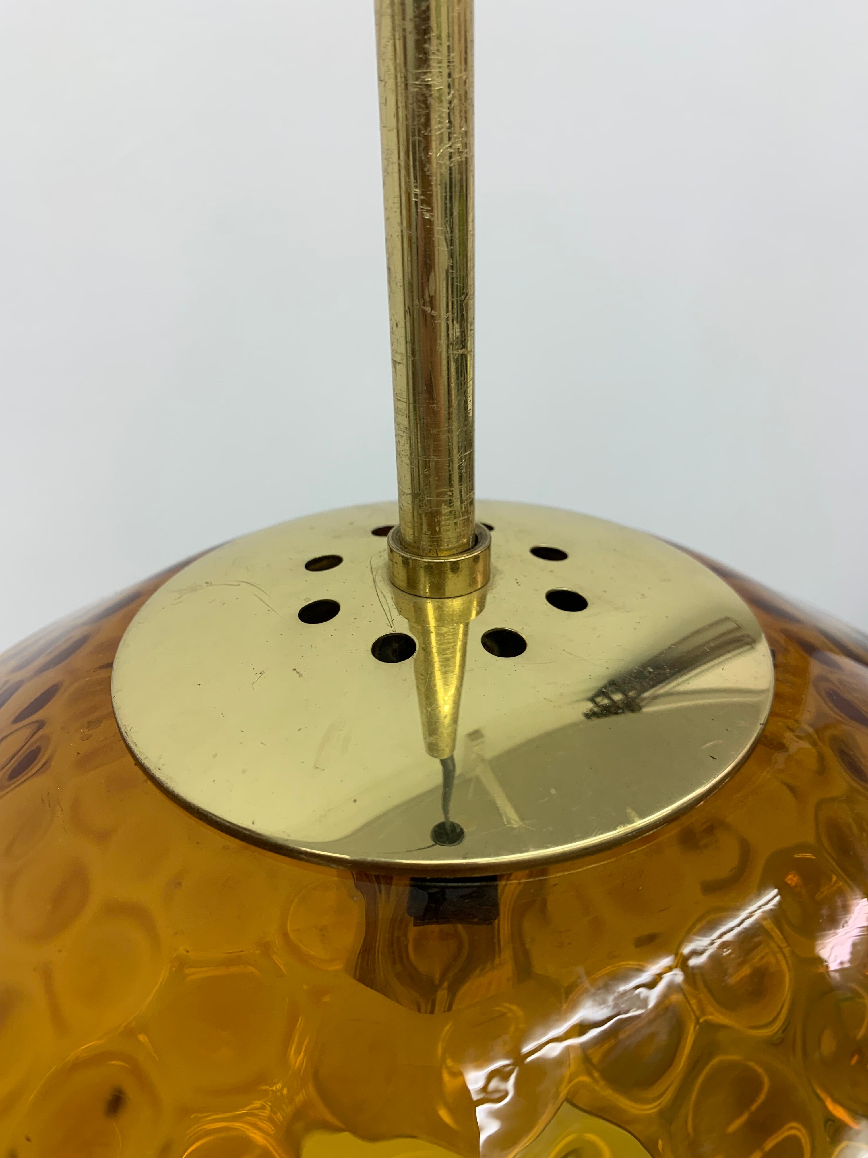 Limburg Glashutte glass hanging lamp , 1970