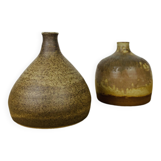 Paire de vases grès vintage