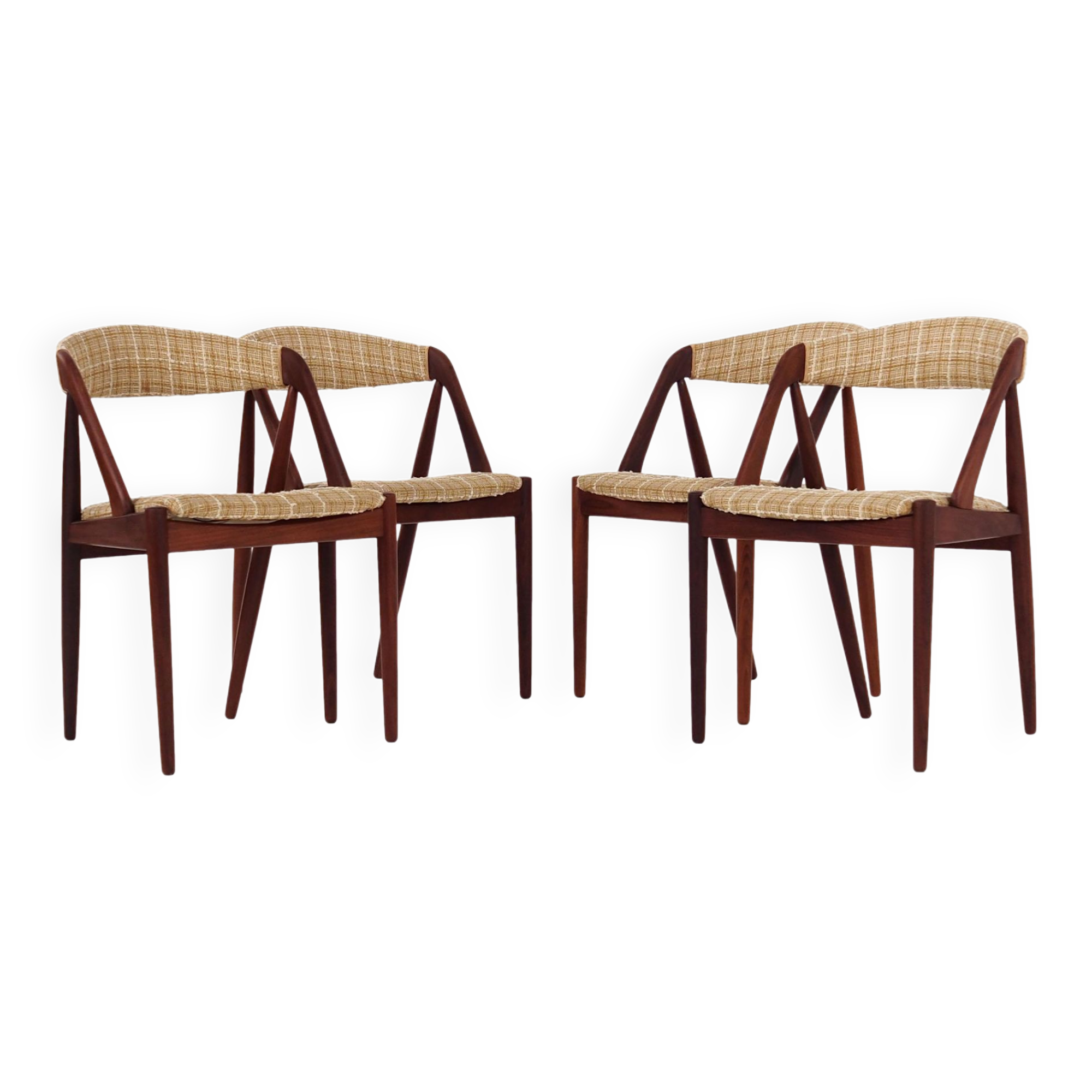 Set of four teak chairs, Danish design, 1970s, designer: Kai Kristiansen