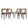 Set of four teak chairs, Danish design, 1970s, designer: Kai Kristiansen