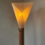 Floral wooden floor lamp