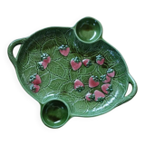 Strawberry slipware dish
