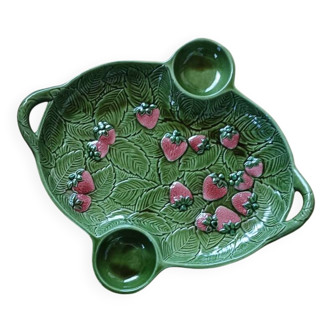 Strawberry slipware dish