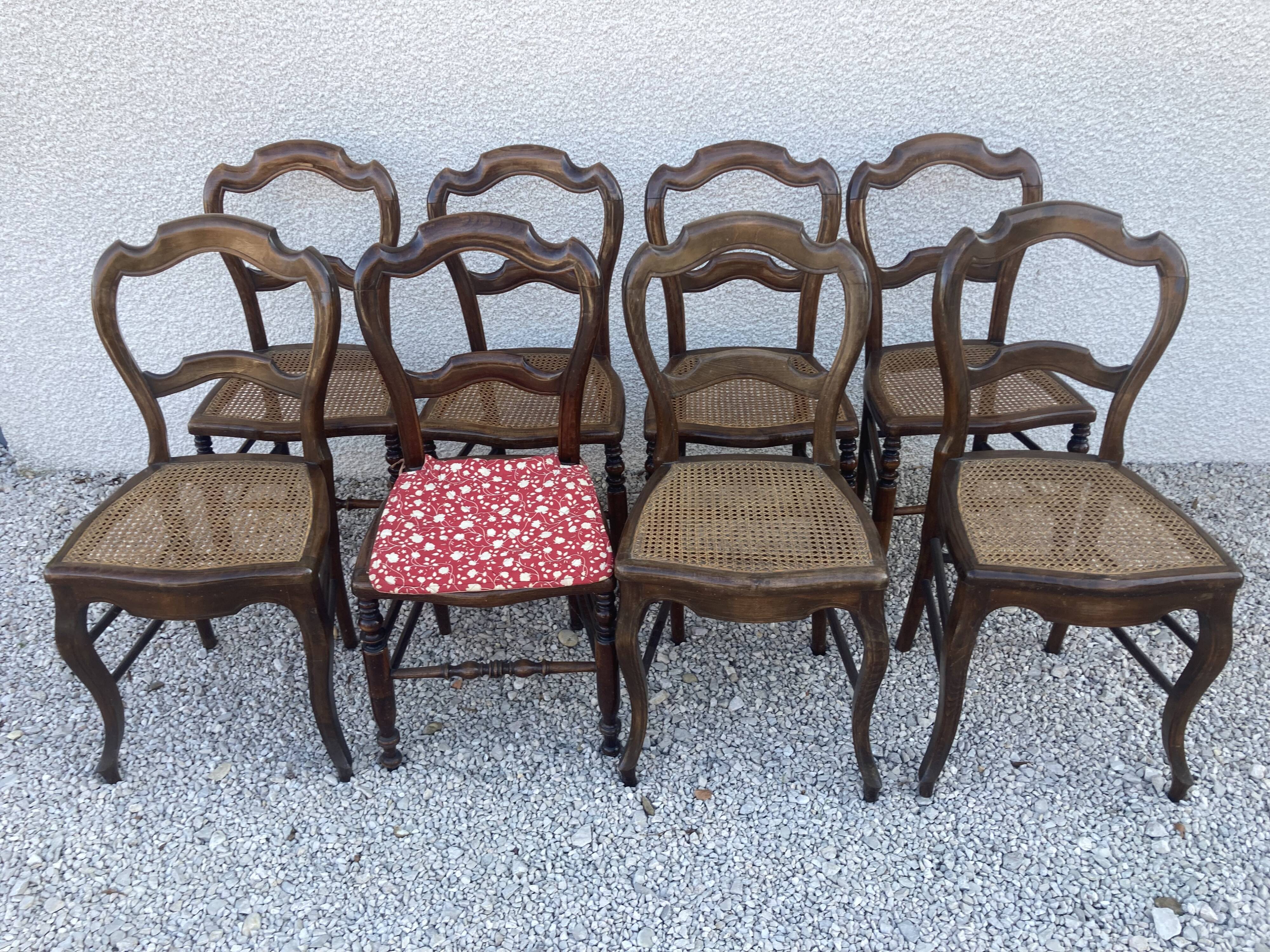 8 chairs louis philippe