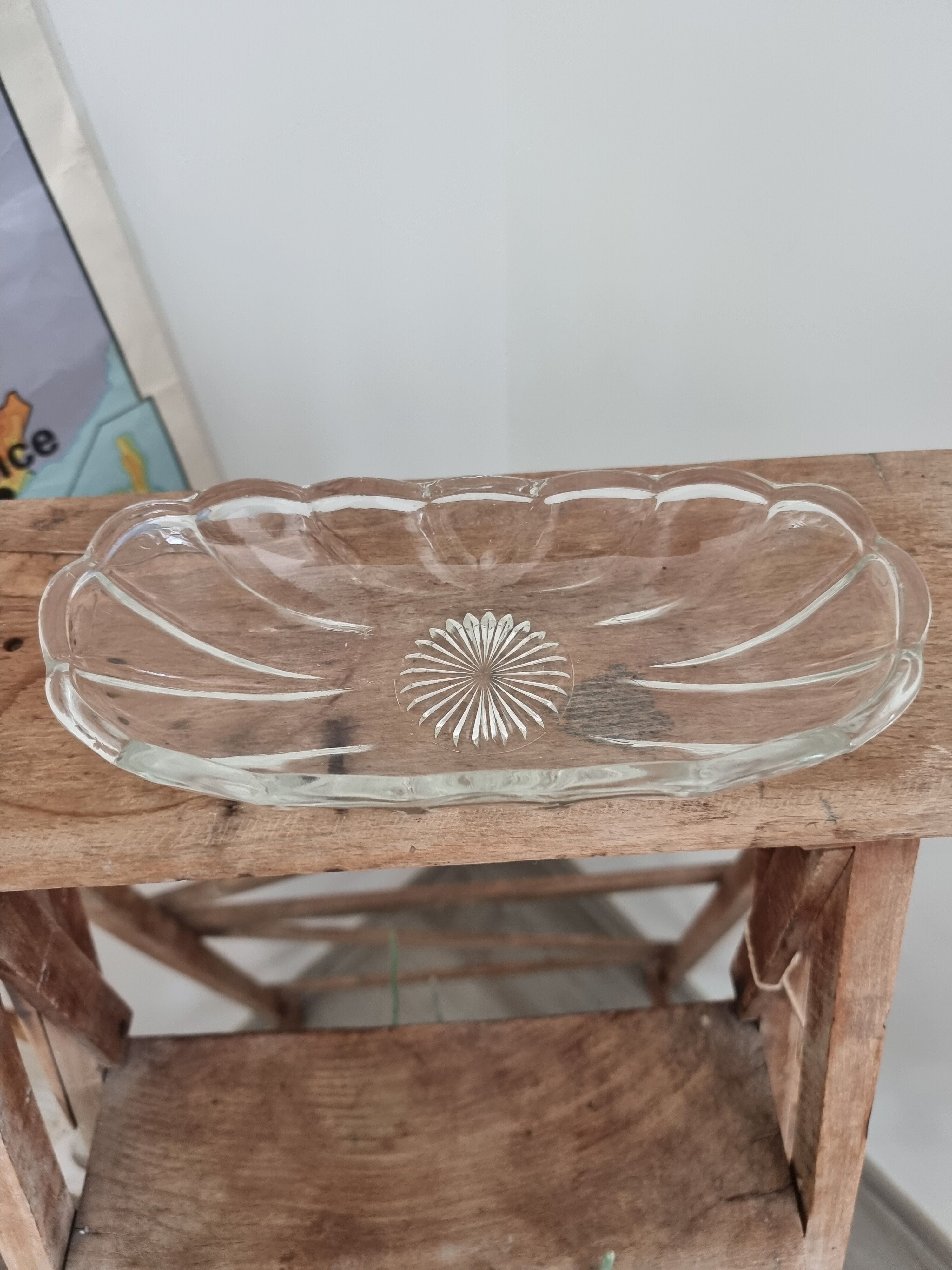Glass butter dish