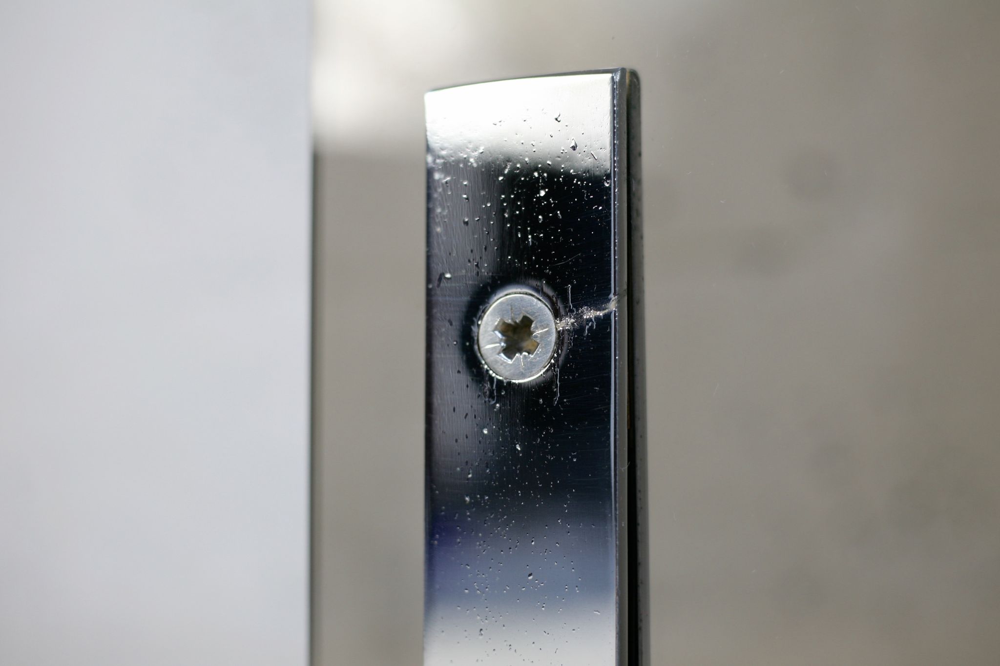 Saint-gobain firewall, chromed steel and smoked glass, france, circa 1970