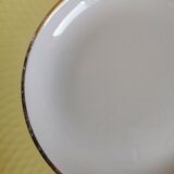 Vintage mismatched yellow and gold soup plates