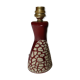 Red ceramic lamp foot with cracked effect