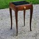 Vintage side table from the 30s/50s in beech and mirror top