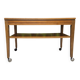 Teak serving table with casters, 1970s