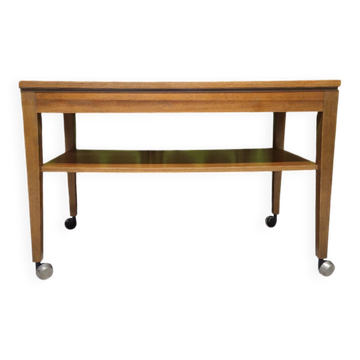 Table desserte roulette teck 1970"