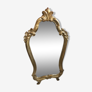 Miroir de style Louis XV doré 48x81cm