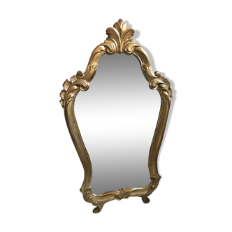 Miroir de style Louis XV doré 48x81cm