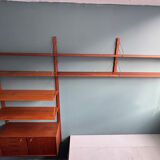 Unité murale modulaire en teck vintage scandinave “Veggen De Luxe”, Norvège