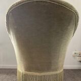 70s toad armchair in green velvet