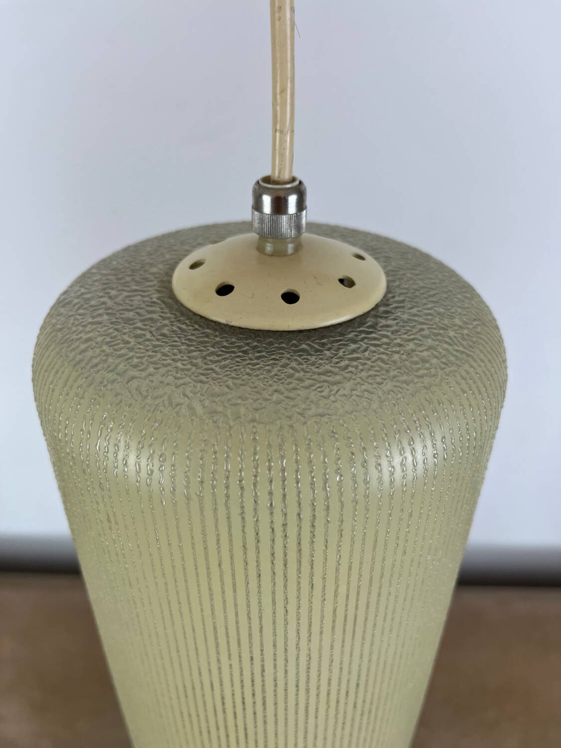 Opaline pendant light from the 1950s.