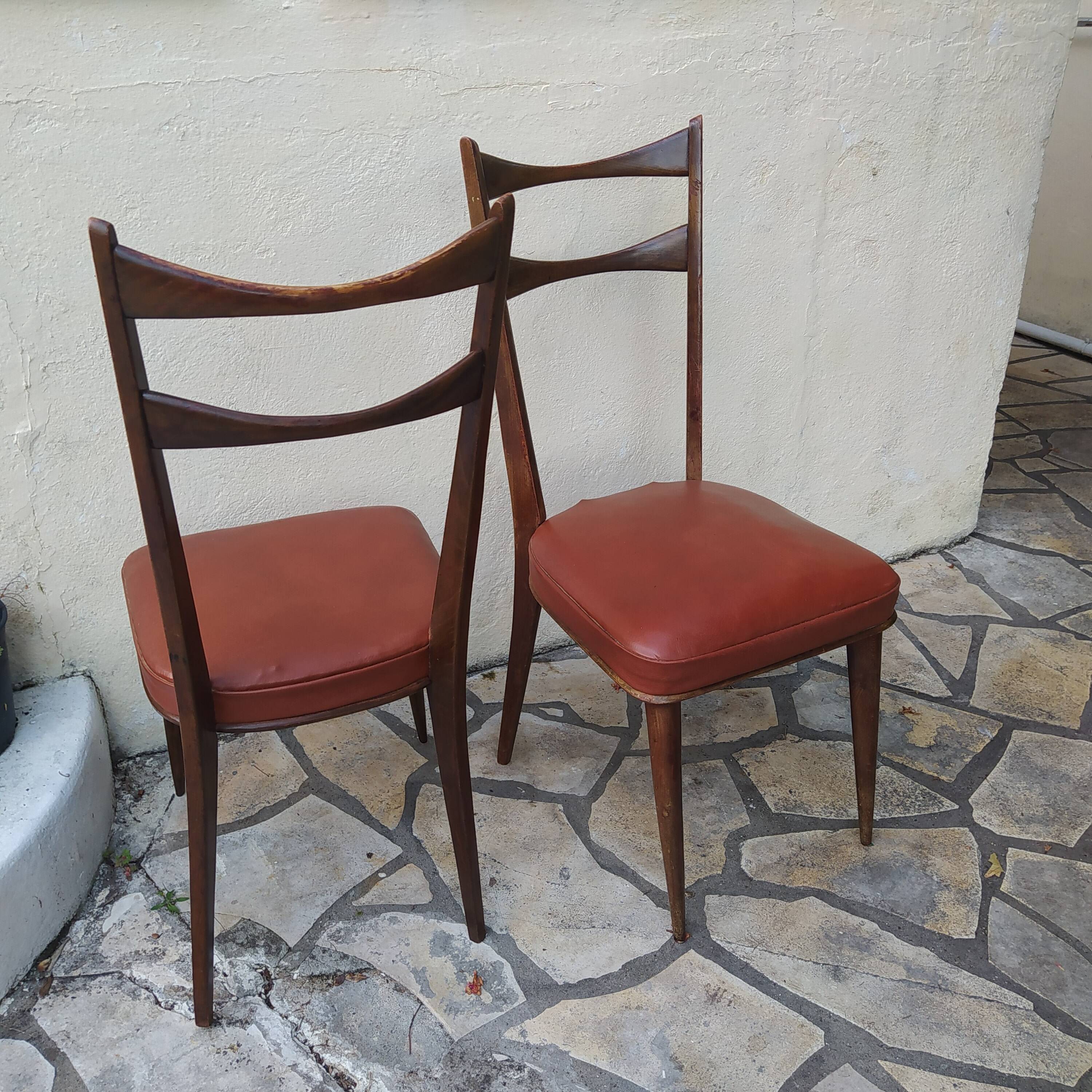Two Italian design chairs Paolo Buffa 1950