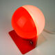 Space Age orange table lamp from Sergio Brazzoli for Guzzini, 1970s