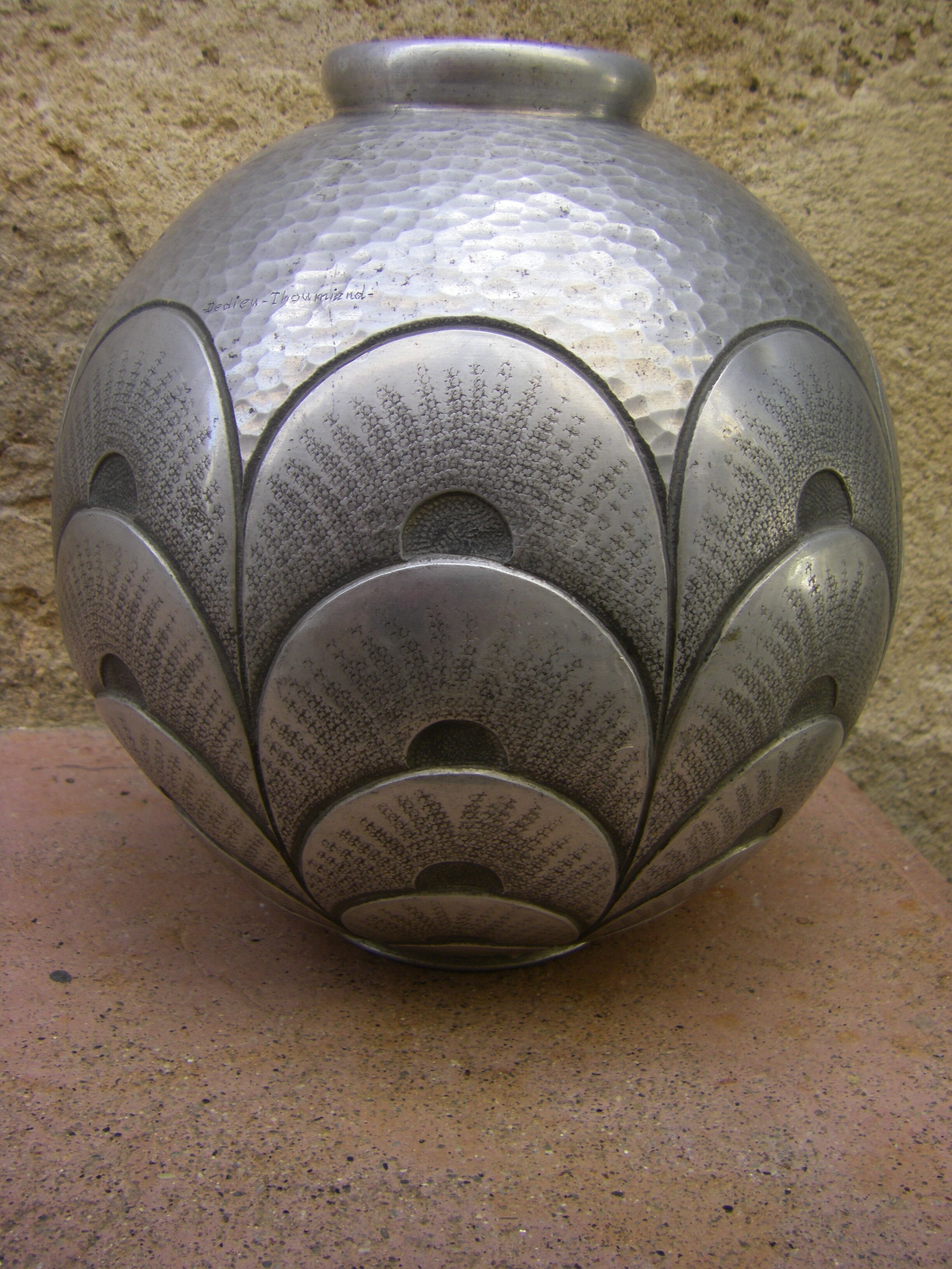 Art-deco vase dedieu thoumiand