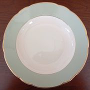 Shallow dish Villeroy & Boch Mettlach celadon and gold