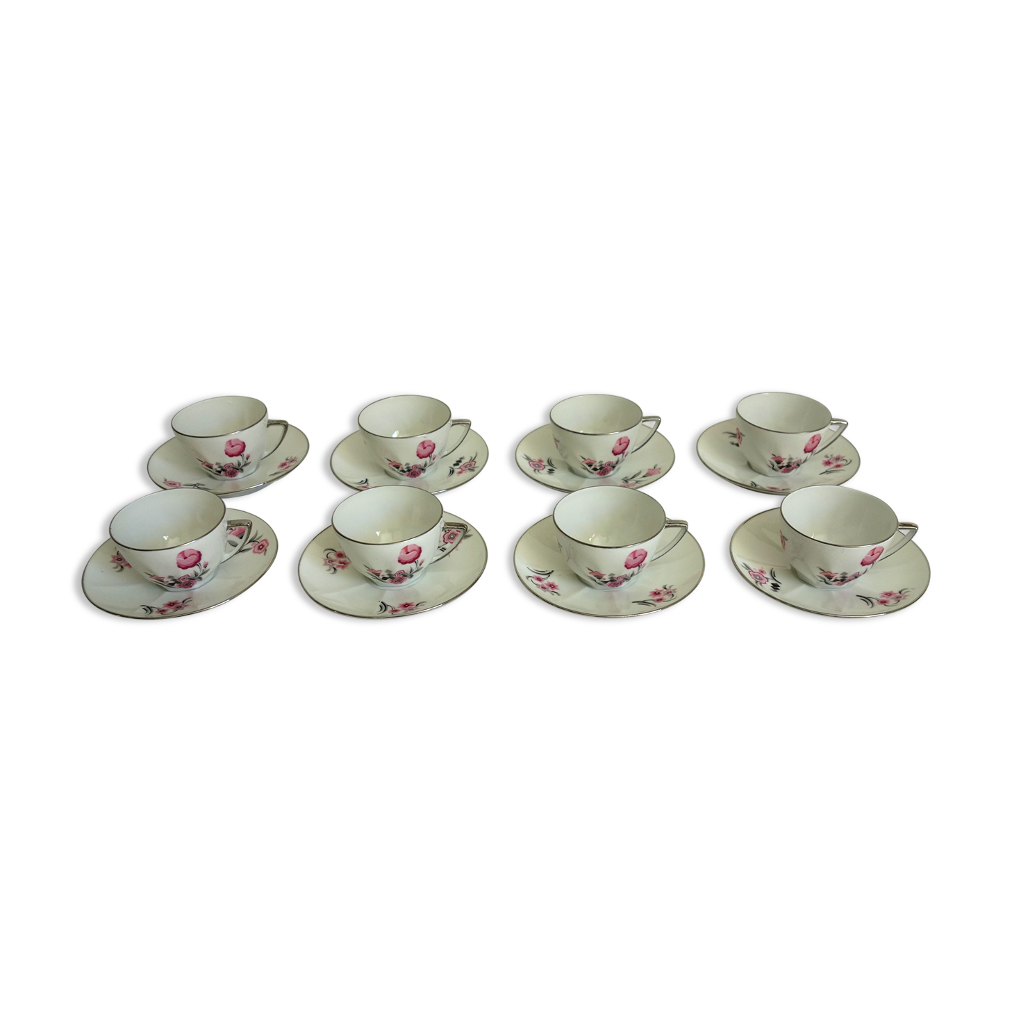 8 vintage Limoges coffee cups