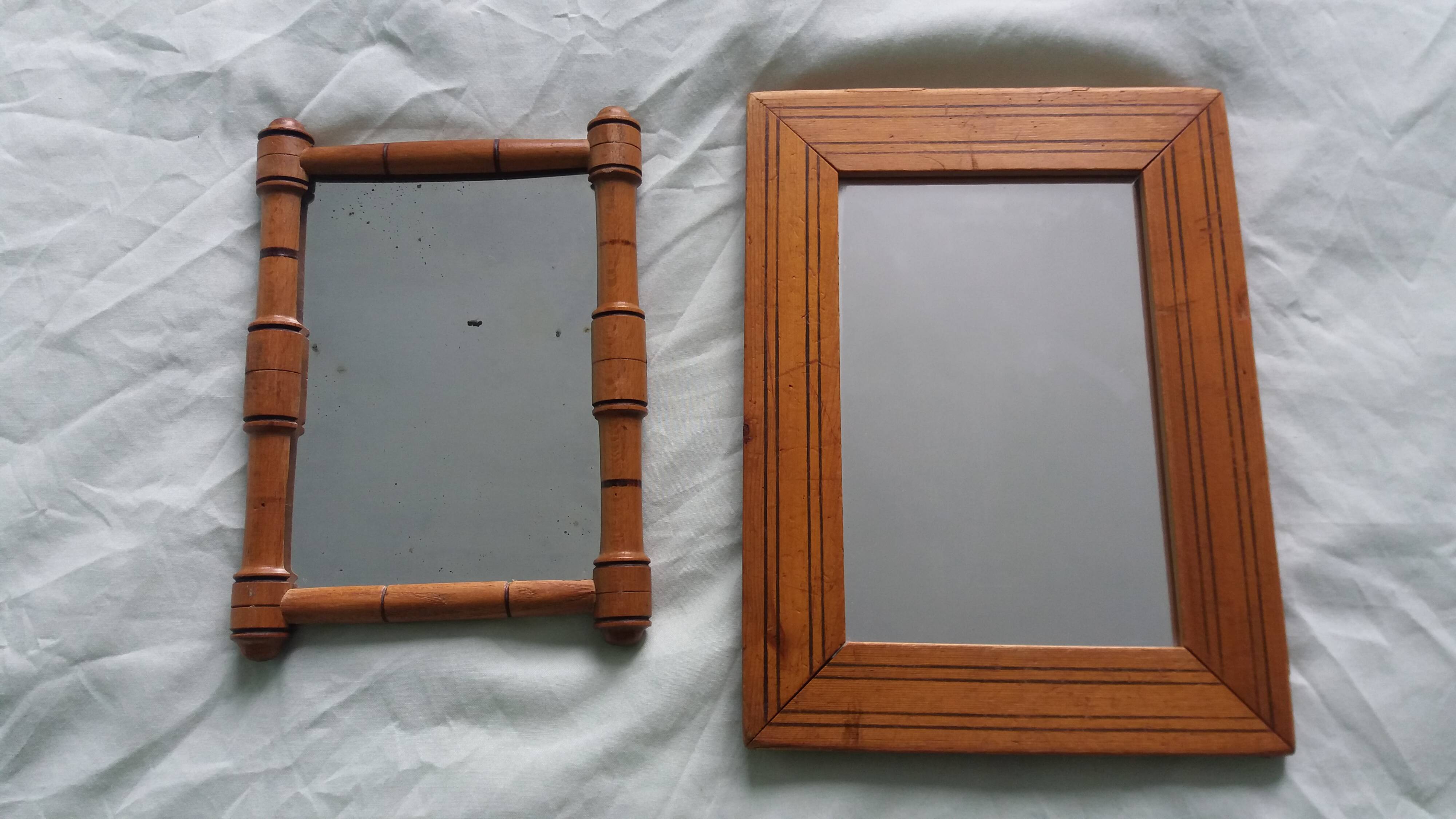 Wooden framed mirrors