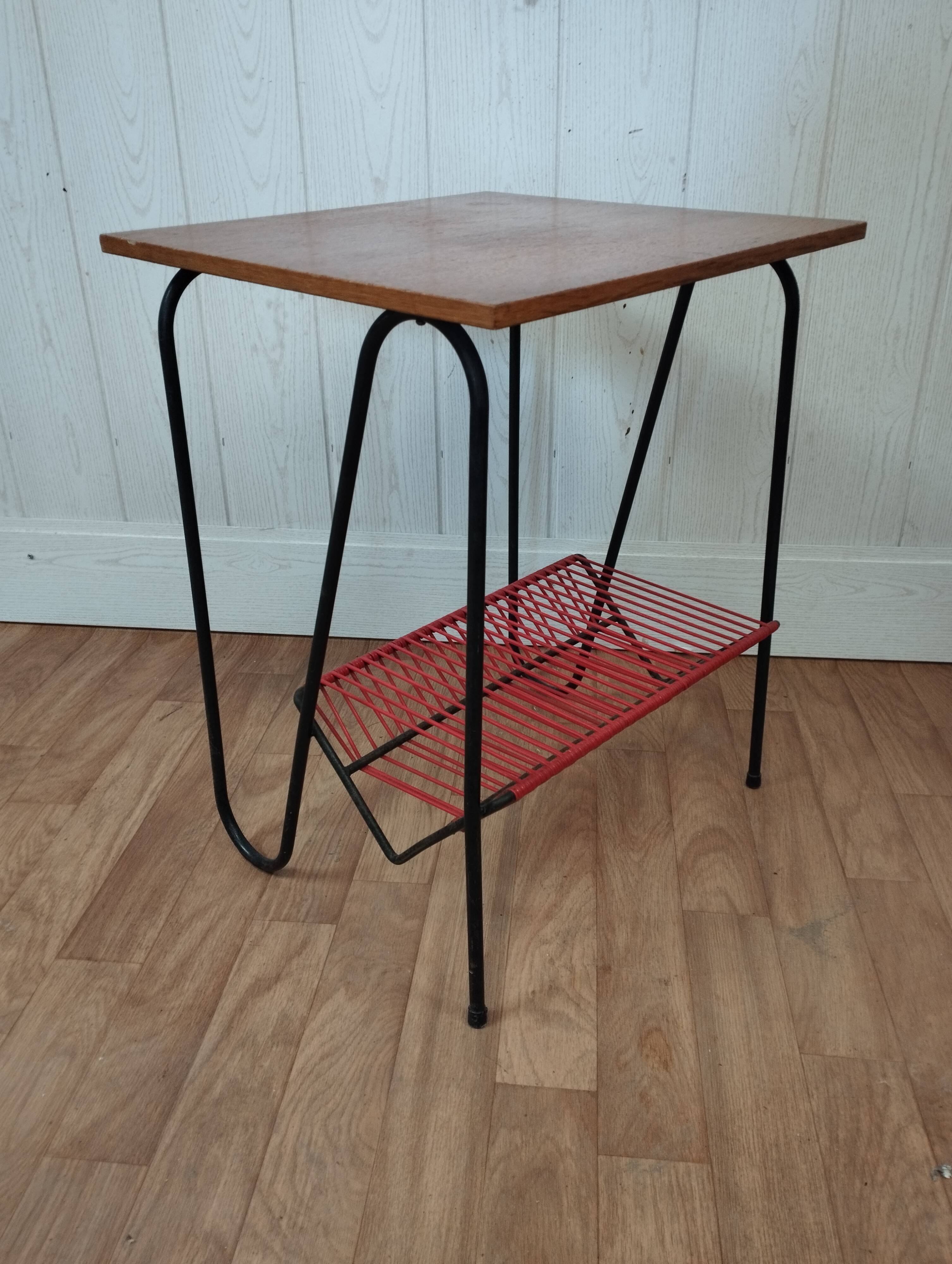 Side table turntable vinyl record holder