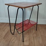 Side table turntable vinyl record holder