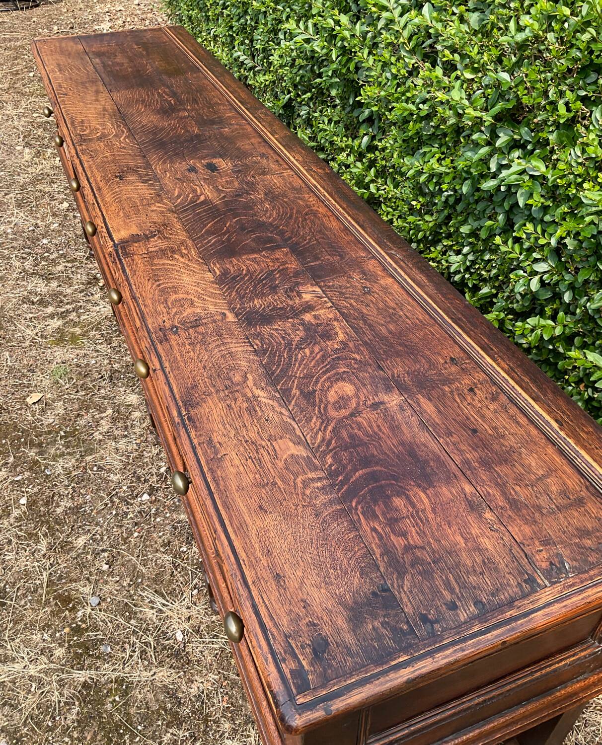 Antique 18th century solid oak Jacobean style sideboard