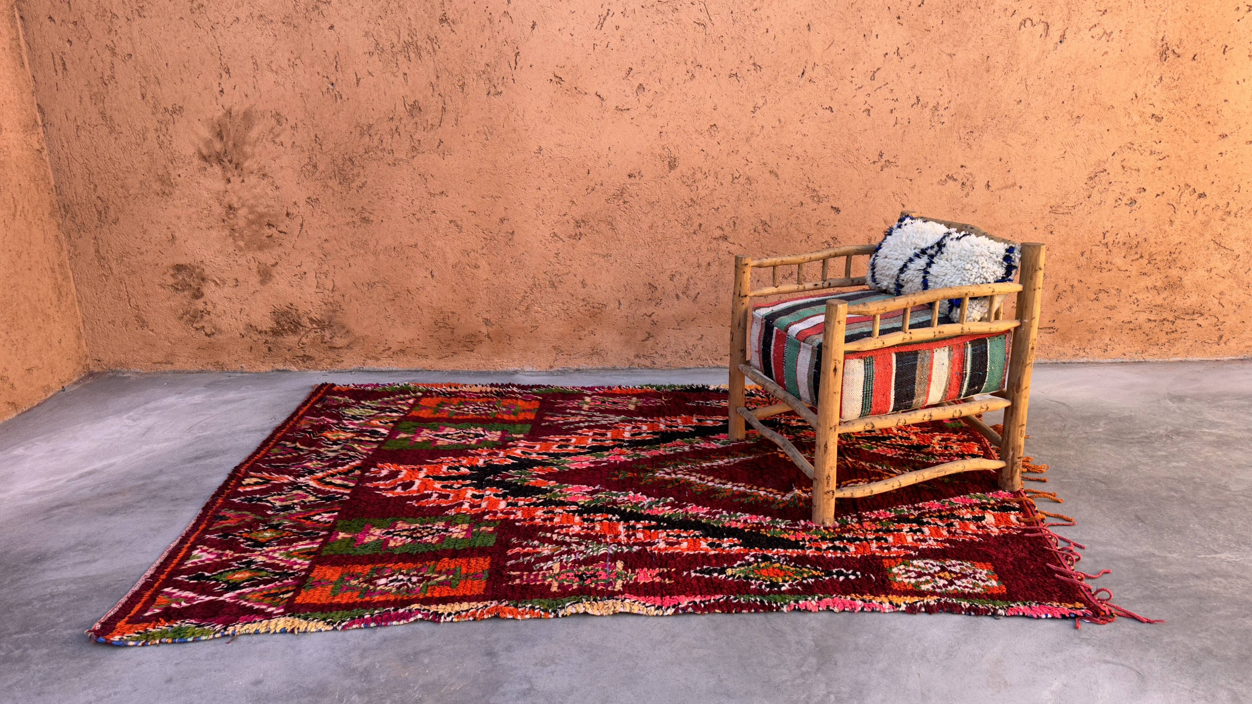 Colorful boujad Moroccan rug - 165 x 260 cm