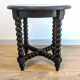 Antique side table with turned legs in solid wood, Louis XIII style