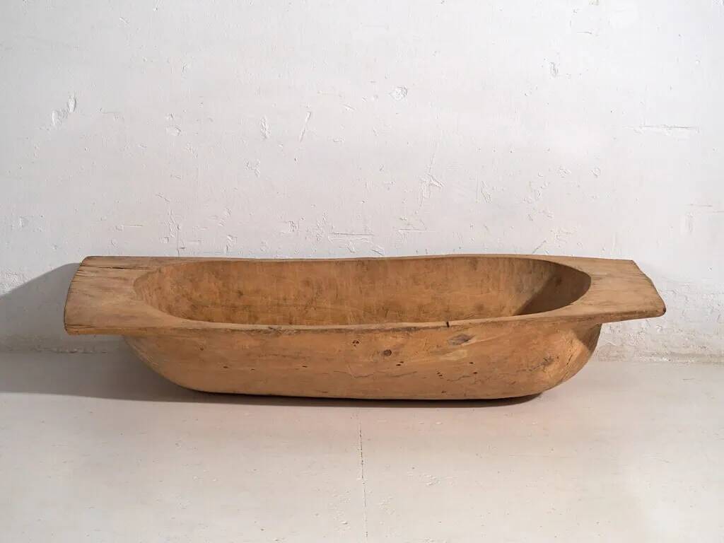 Antique solid wood trough (c.1900) #5