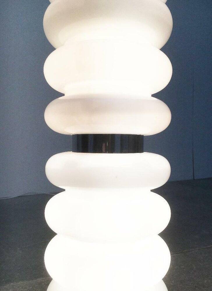 Mid-century space age glass floor lamp by Carlo Nason for JBS, 1960s.