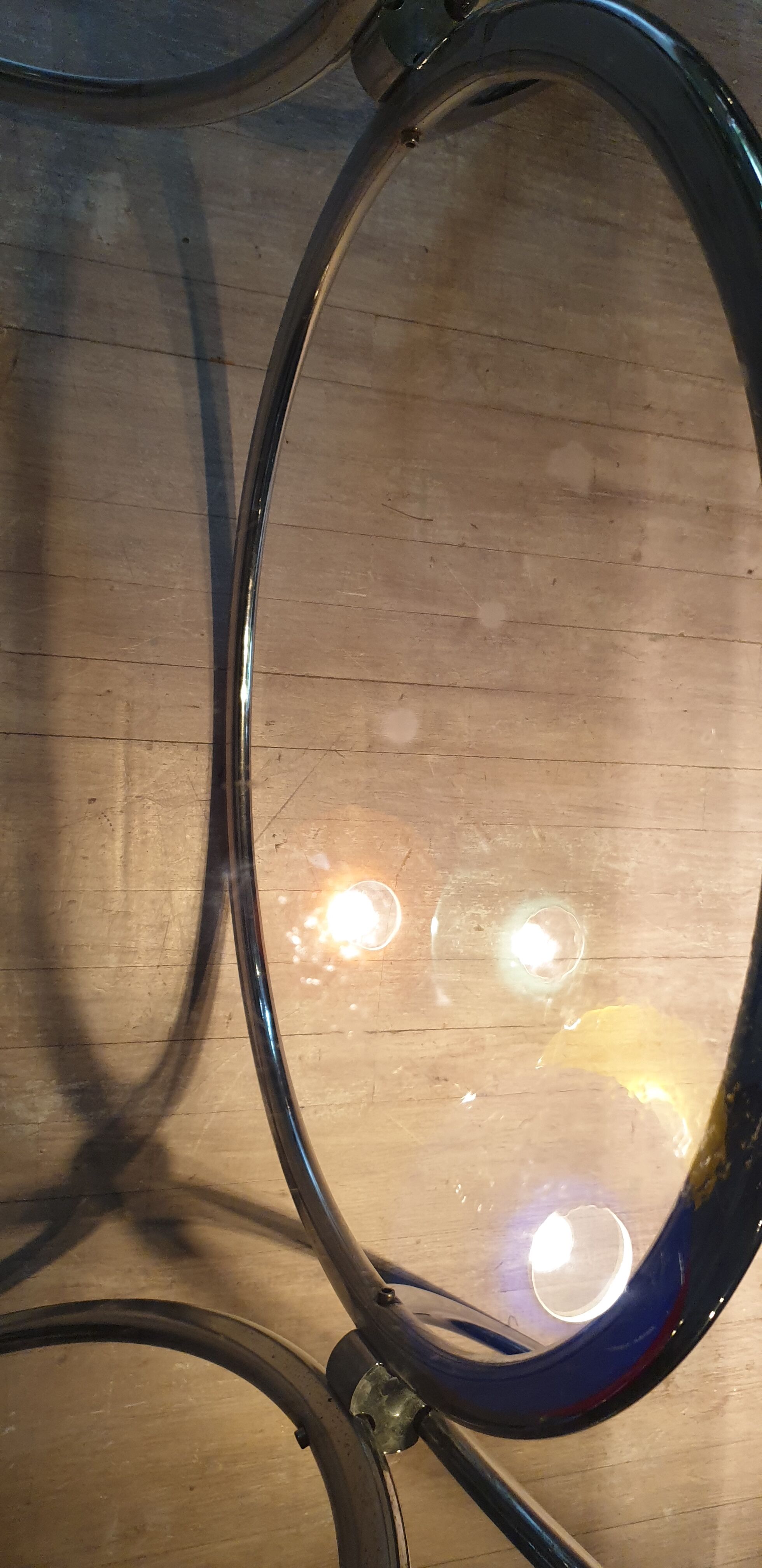 Table and four chrome chairs