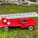 Fire truck with wooden ladder