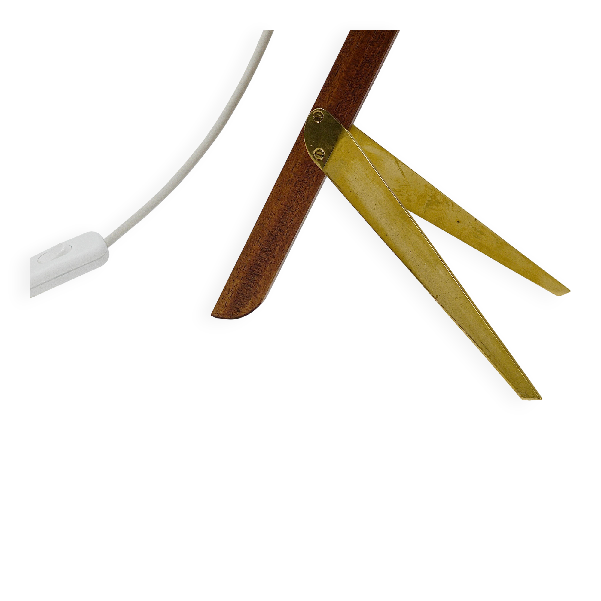Two white desk lamps "Billy TL" by J.T. Kalmar, Vienna, mid-century style.