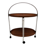 Oval folding serving trolley
