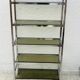 Vintage Italian design shelf in chrome and smoked glass from the 1970s.